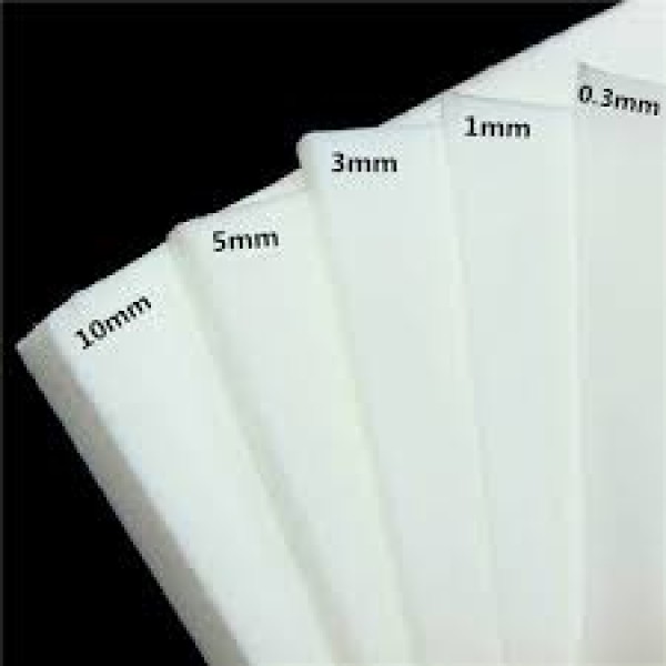 5mm THICK   PTFE SHEET 300MM X 100MM Engineering Plate 