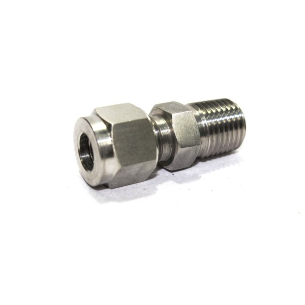 Fit 3/8" Tube x 3/8" BSPT Male 304 SS Pipe Compression fitting Union Connector 