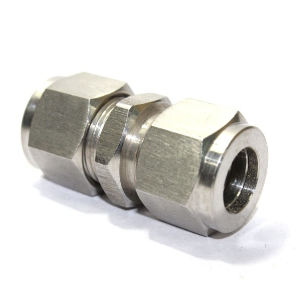 8mm Straight Compression Coupler Fitting Double Ferrule SS 304 Stainless steel 