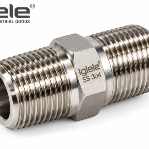 Iglele® SS 304 Stainless Steel NPT Hex Nipple – 6000 PSI