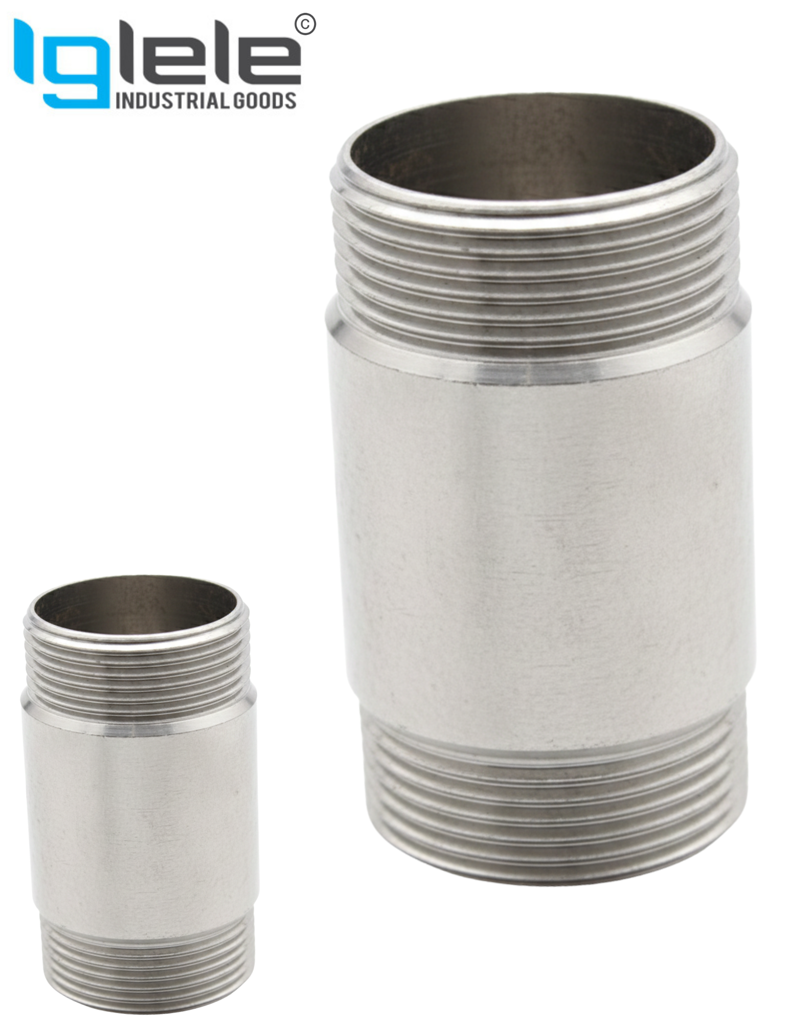 MS Barrel Pipe Nipple Round ERW Commercial (LENGTH:80mm 3" Long)