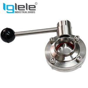 SS Dairy Butterfly Valve   Plain  End  Stainless Steel 304 (Weldable )