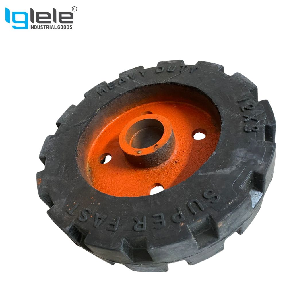 Cast Iron Rubber Tyre Wheel - Image 3