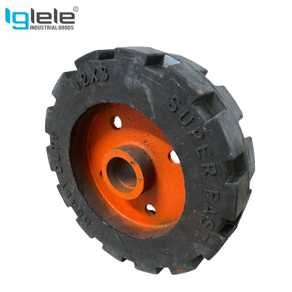 Cast Iron Rubber Tyre Wheel