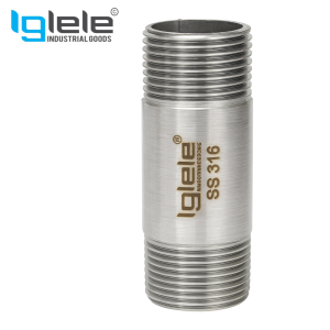 SS Barrel Pipe Nipple Round Heavy Duty Stainless Steel 304 (LENGTH:150mm 6" Long)