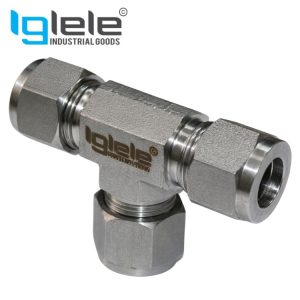 SS Tee Equal Connector Compression Double Ferrule OD Fitting Stainless Steel 304