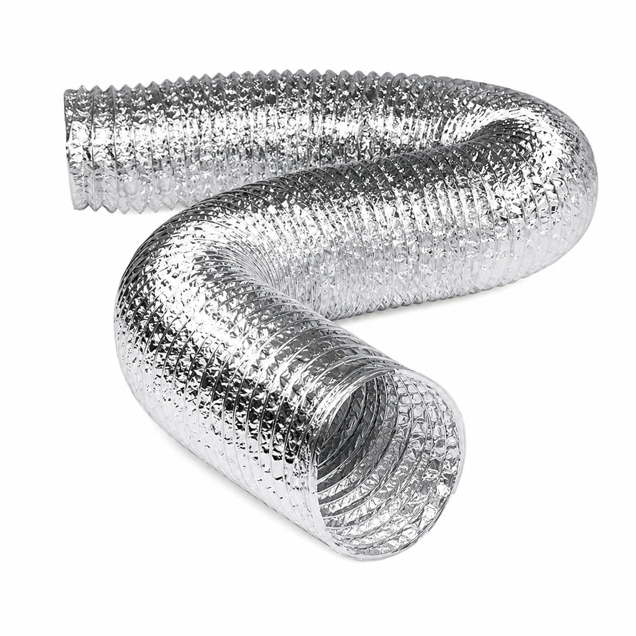 Aluminium Foil Flexible Duct Hose 100°C – HVAC Ventilation & Exhaust Hose (7.5 Meter) - Image 2