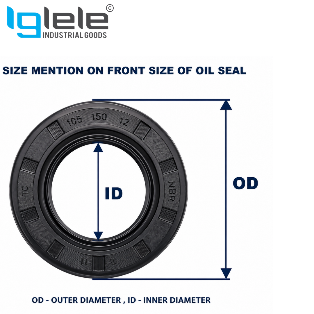 Iglele Industrial Nitrile Rubber (NBR) Rotary Shaft Oil Seals 160mm ID to 250 mm ID