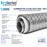 Aluminium Foil Flexible Duct Hose 250°C – High Temperature Exhaust Hose (10 Meter)