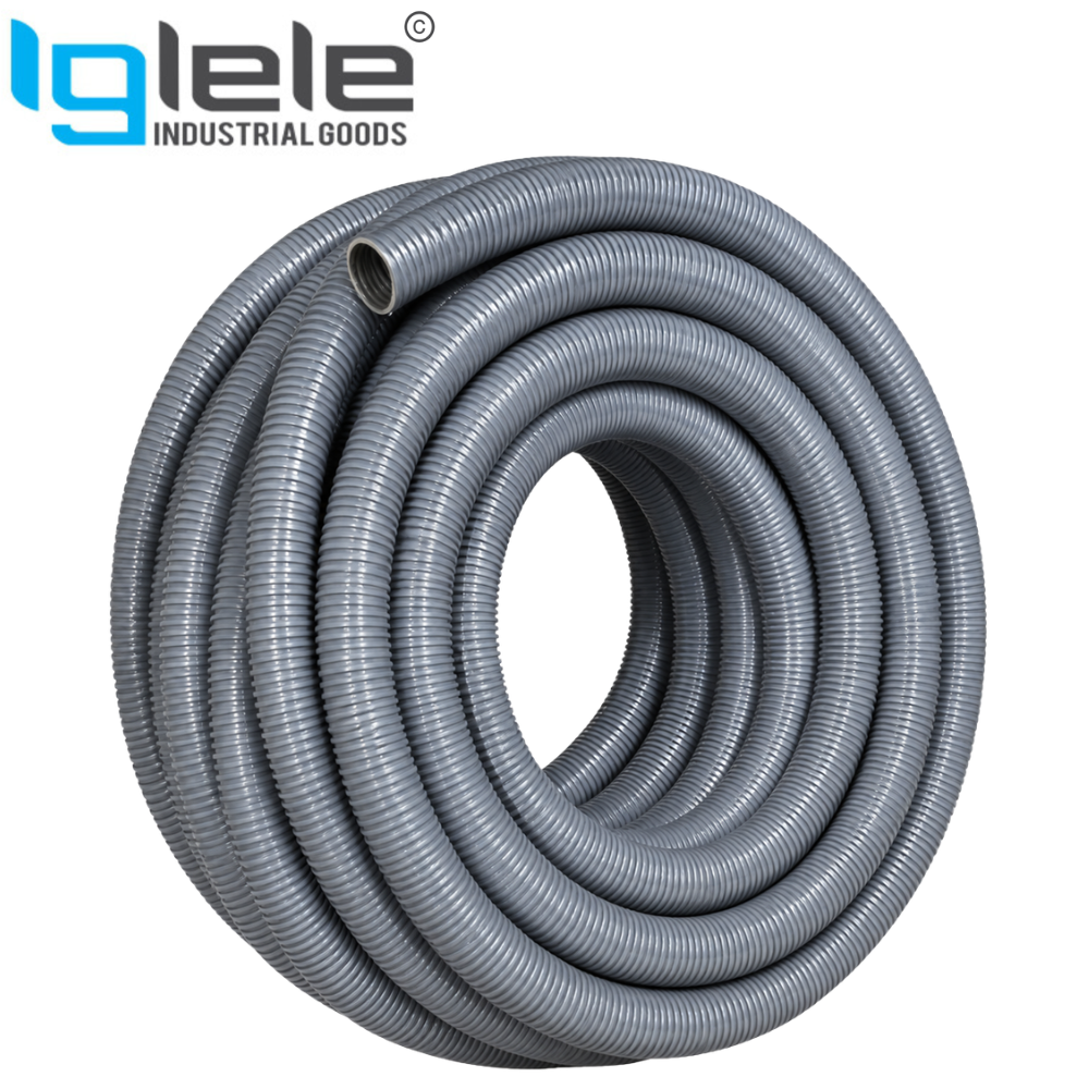 Grey PVC Duct Hose – Heavy Duty Flexible Air, Dust & Fume Extraction Hose (Per Meter) - Image 2