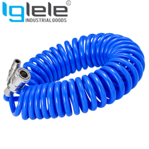 FLOWTECH PU Coiled Pneumatic Air Tube – 6 Meter Flexible Air Hose