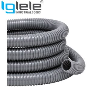 PVC Fabric Flexible Duct Hose – Grey Industrial Ventilation Hose (10 Meter Roll)