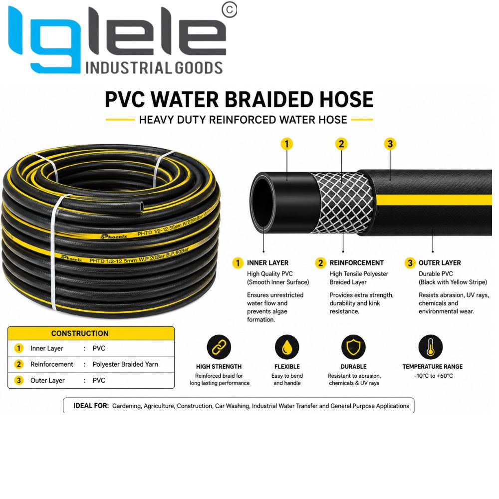 Thermoplastic Pneumatic Tool Hose – Heavy Duty Flexible Air Tool Hose (Per Meter) - Image 3