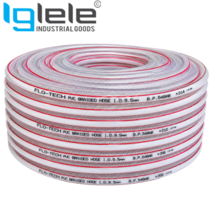 Flowtech Transparent PVC Nylon Braided Hose – Heavy Duty Reinforced Water & Air Hose (Per Meter)